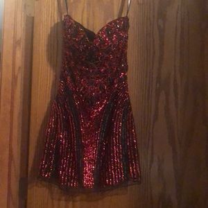 Beautifully beaded Homecoming dress
